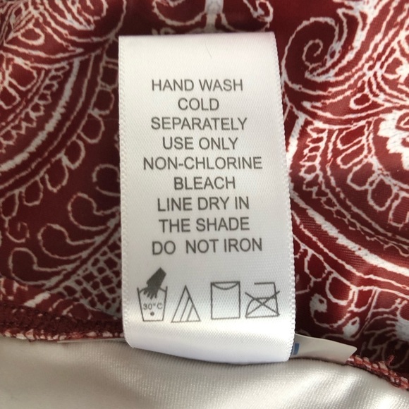 Swimsuits For All Bikini Women's Brick Red Patterned Crochet Size 18 - Picture 4 of 12